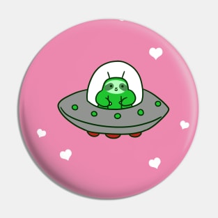 I Love You - Alien UFO Sloth Pin