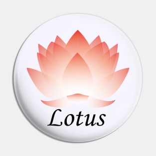 Peachy Lotus Design Pin