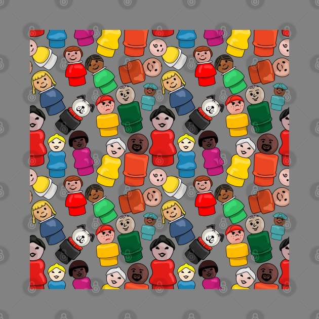 Little Round People All-Over Print by Slightly Unhinged