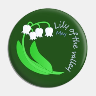 May Birth Month Flower, lily of the valley Pin