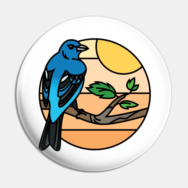 Indigo Bunting Pin by Joe Gottli