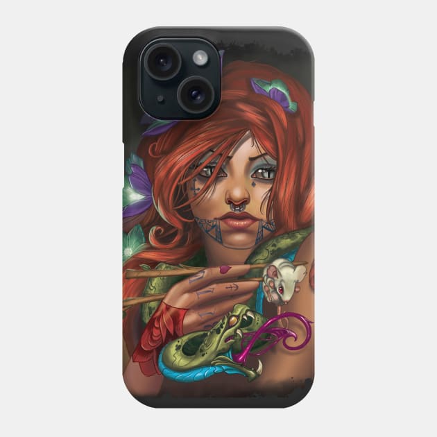 Snake Charmer (Halo and Merv Heiner Collaboration) Phone Case by fallynchyld