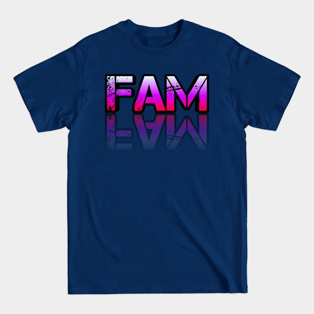 Disover Fam - Graphic Typography - Funny Humor Sarcastic Slang Saying - Pink Gradient - Funny Slogan - T-Shirt