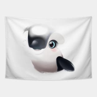 Cute Orca Drawing Tapestry