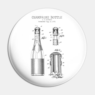 Champagne bottle patent Pin