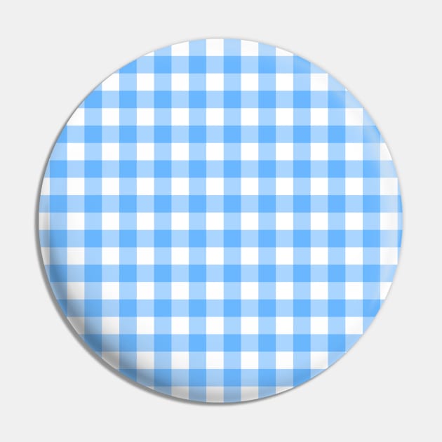 Blue and White Plaid Pattern Pin by mareescatharsis