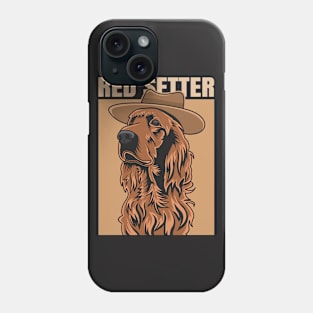 Irish Red Setter Wearing A Cowboy Hat Phone Case