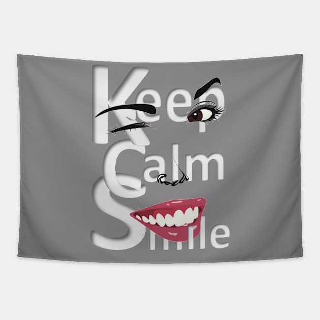 keep calm & smile Tapestry by joinphp