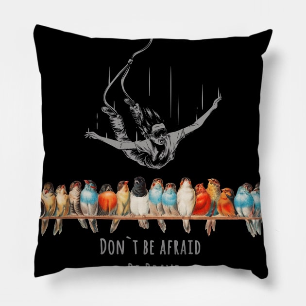 Bungee Jumping Dont Be Afraid Be Brave Gift TShirt Pillow by gdimido