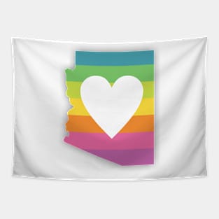 Arizona Rainbow Heart Tapestry