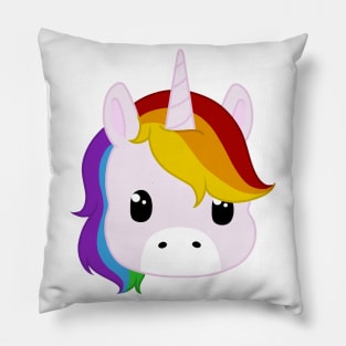 kawaii rainbow unicorn Pillow