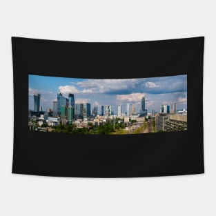 Warsaw city center aerial landscape Tapestry