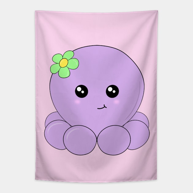 Flower Octopus Tapestry by ShutterStudios