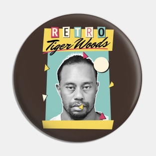 Tiger Woods - Retro Style Pin