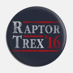 Vote Raptor and T Rex 2016 Election Pin