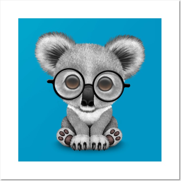 Cute Baby Koala Bear Cub Wearing Glasses - Cute Koala - Posters