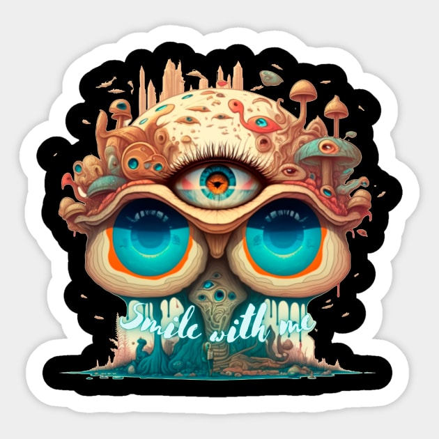 Weirdcore Aesthetic Eye Oddcore Strangecore' Sticker