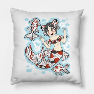 Goldfish Mermaid (Telescope, Demekin) Pillow