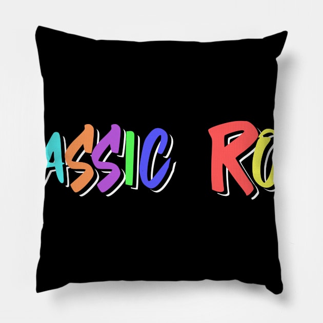 classic rock color fun Pillow by creator pintar