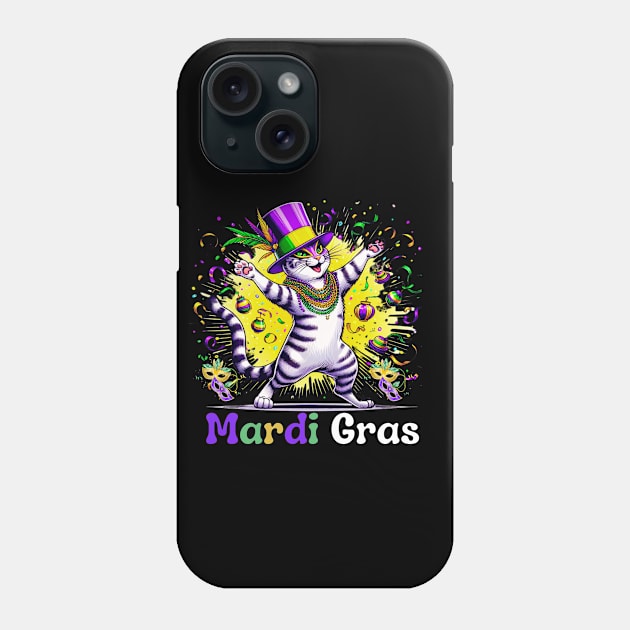 Cats Kitten Kitty Mardi Gras Festival Party Cat Lover Phone Case by Figurely creative