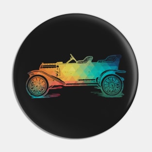 Rainbow old car 02 Pin