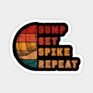 Vintage Bump Set Spike Volleyball Magnet