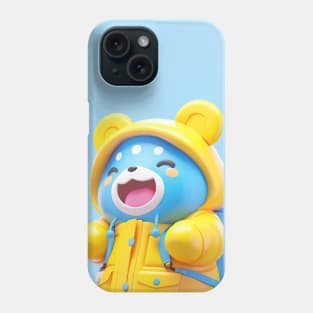 AKBLM - LITTLE KUMA IS HAPPY TO FISH SOME KING CRABS | KAWAII 3D ANIME MASCOT CHARACTER Phone Case