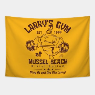 Larry's Gym At Mussel Beach Tapestry