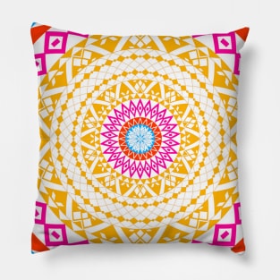 circle of mandala ecopop Pillow