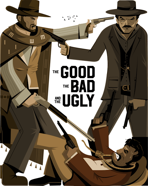 The Good The Bad and The Ugly Kids T-Shirt by rafaelkoff