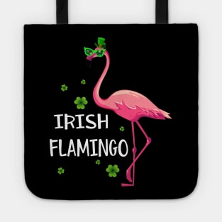 Funky Irish Flamingo Apparel Green Bird St Pattys Day Tote