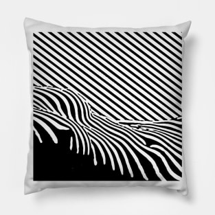 Modern Art Stripes (black) Pillow