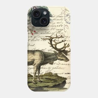 dark academia nordic scandinavian primitive christmas mountain animal bull elk Phone Case