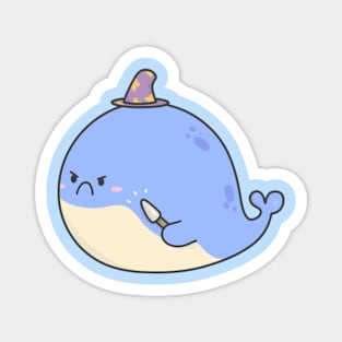 Angry Wizard Whale Magnet