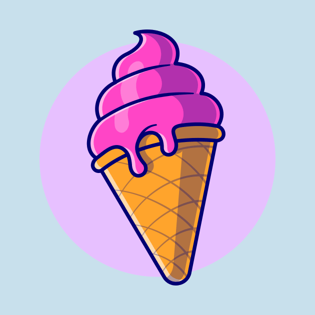 Ice Cream Cone Cartoon by Catalyst Labs