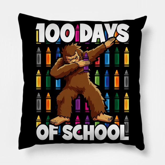 100th Day of School Teacher Dabbing Bigfoot Pillow by RadStar