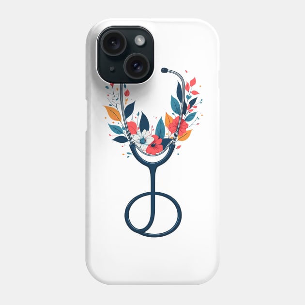 Flower Stethoscope Phone Case by TomFrontierArt