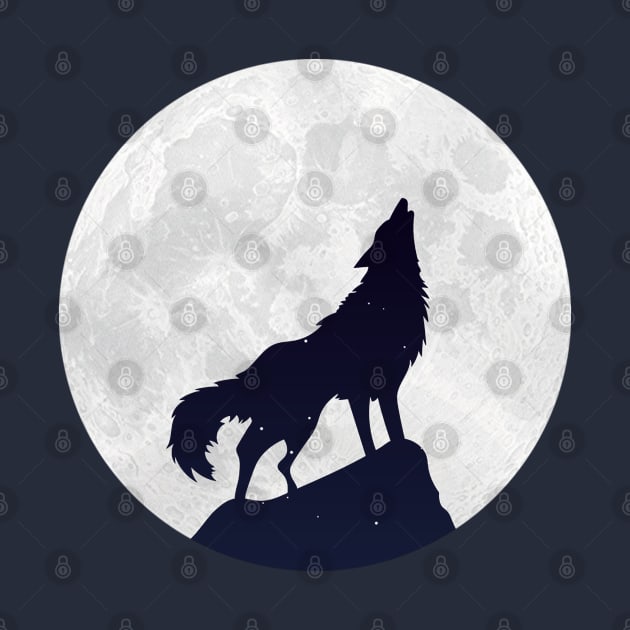 wolf howling to the moon by yinon-h