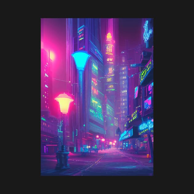 Japan Neon City Lights by jodotodesign