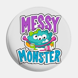 Messy Monster Pin