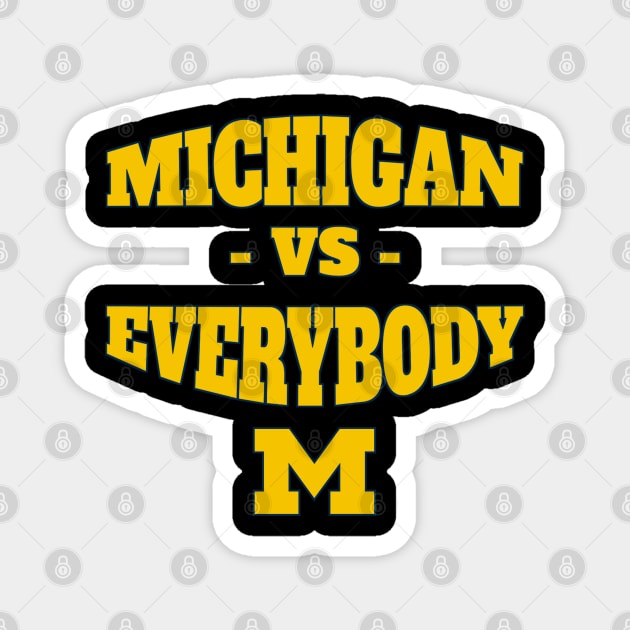 Michigan Vs Everybody Magnet by Space Monkeys NFT