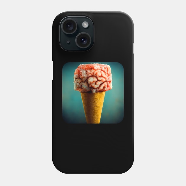 Ice cream brain Phone Case by Pikantz