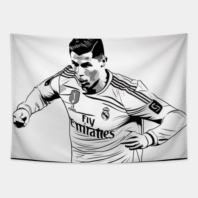 Cristiano Ronaldo CR7 Madrid Gift Art Tapestry by The GOAT Store