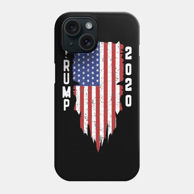 Trump 2020 American Flag Vintage Phone Case by Nice Shop