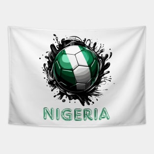 Nigeria Flag Football Tapestry