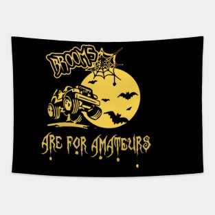 brooms are for amateurs jeep halloween Tapestry