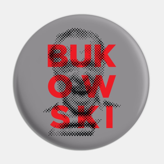 Charles Bukowski portrait Pin by lkn