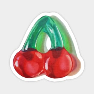 BFFs - cherry gummy candy painting (no background) Magnet