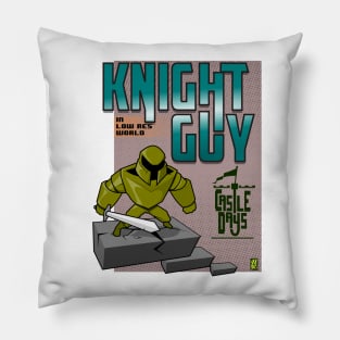 Knight Guy in low res world Pillow