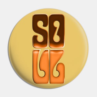 SOUL //// Retro Soul 70s Music Fan Design Pin